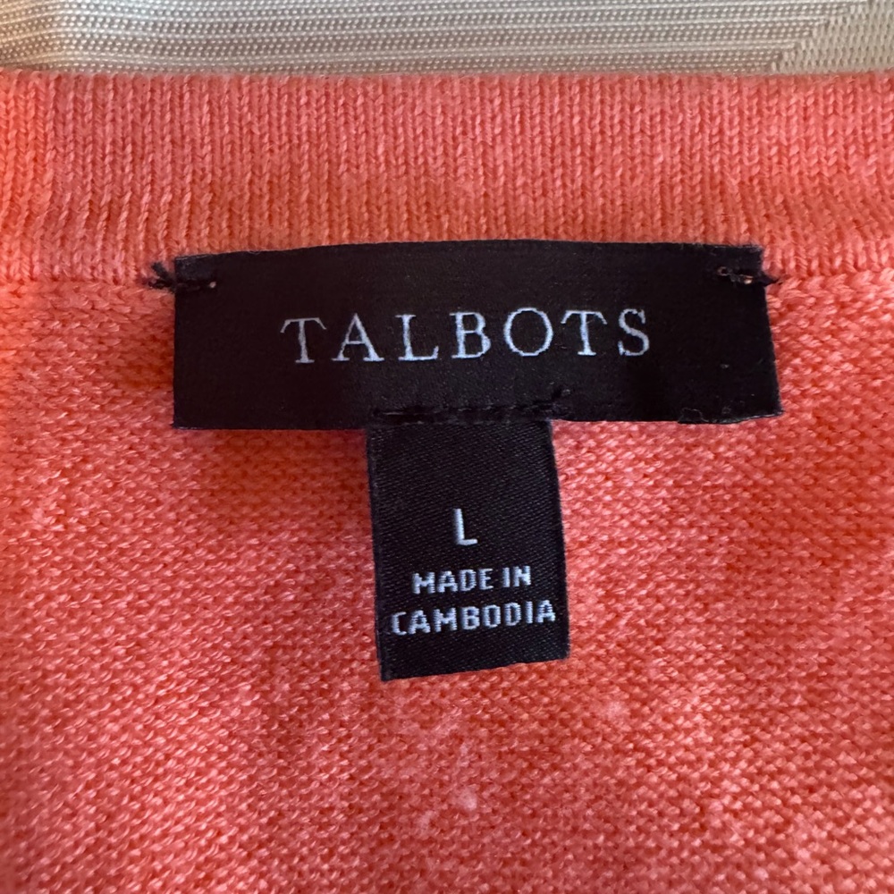 Talbots Coral Women's Sleeveless Tank & Cardigan - Picture 13 of 13